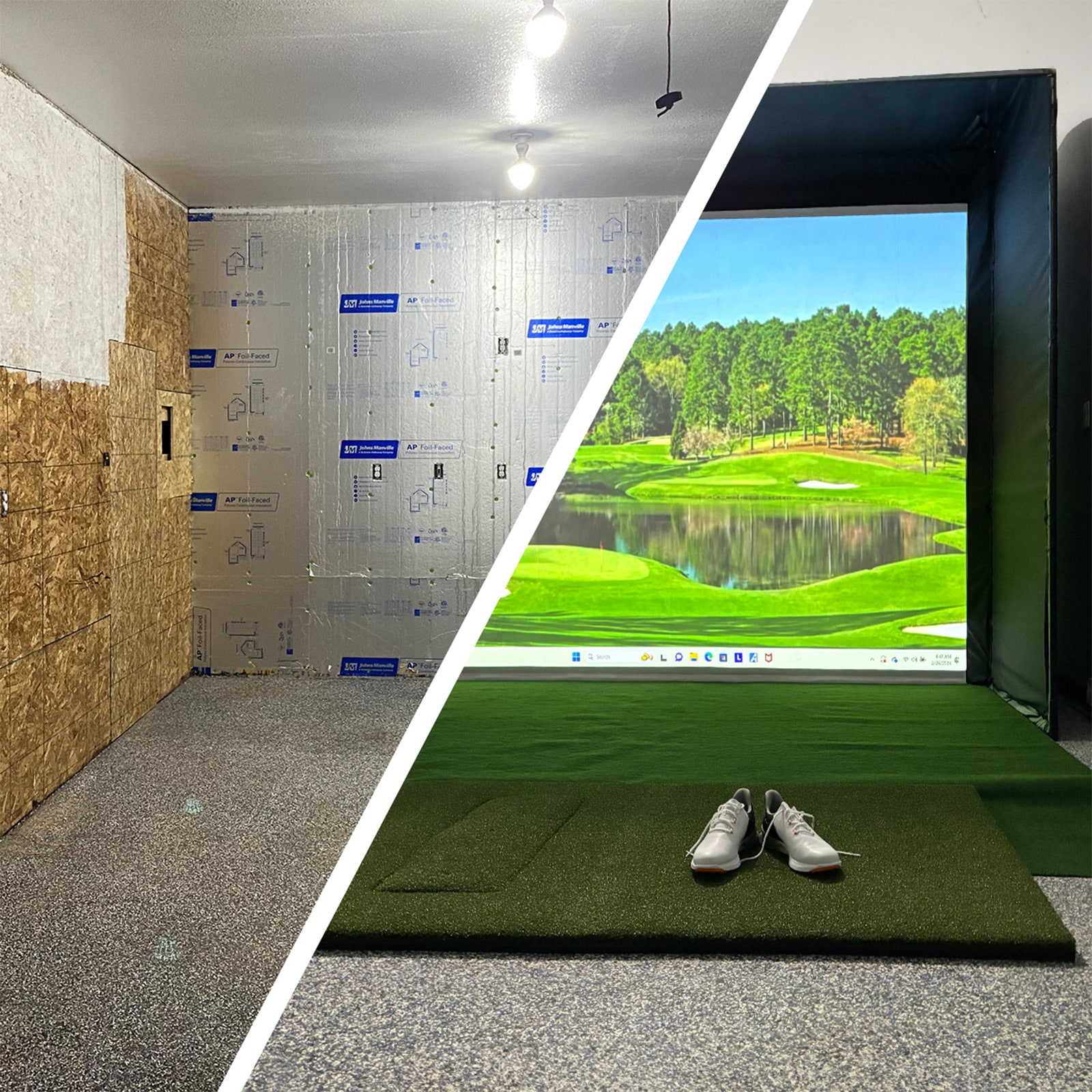 Golf simulator perfectly fit to the space